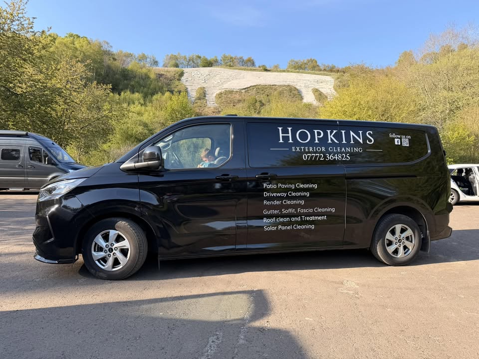 Hopkins Exterior Cleaning branded van