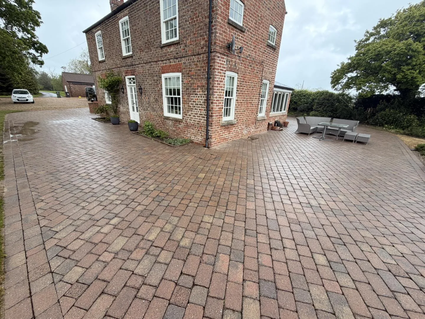 Large patio after cleaning by Hopkins Exterior Cleaning
