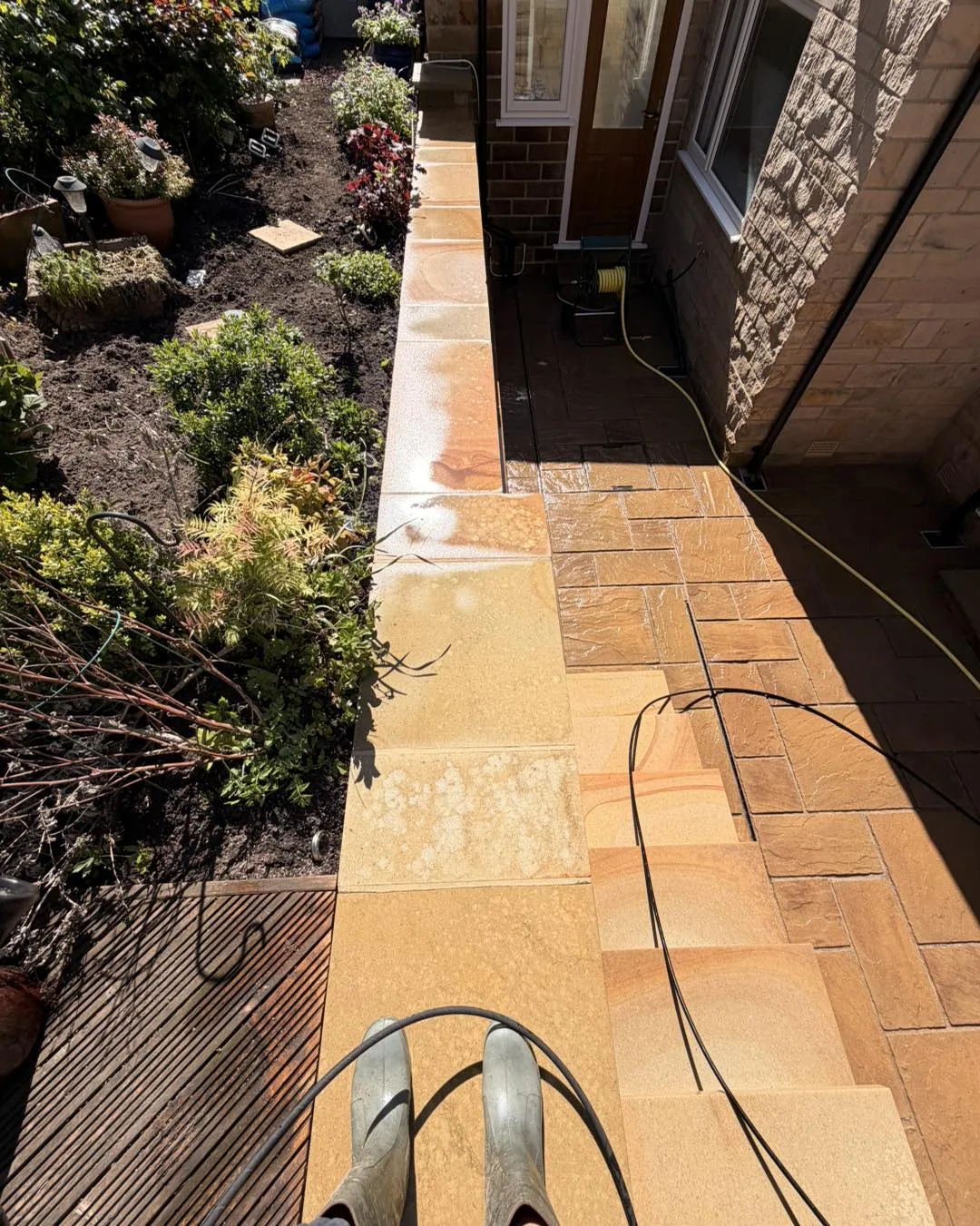 Paths after cleaning by Hopkins Exterior Cleaning