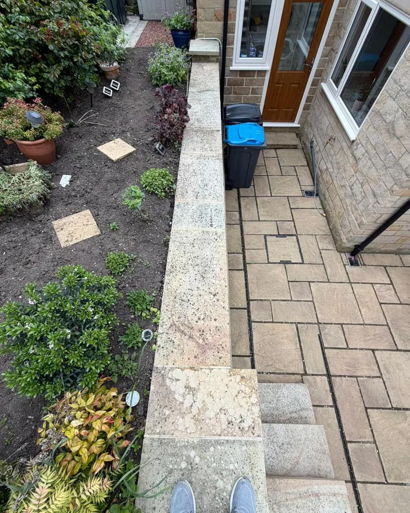 Paths before cleaning by Hopkins Exterior Cleaning