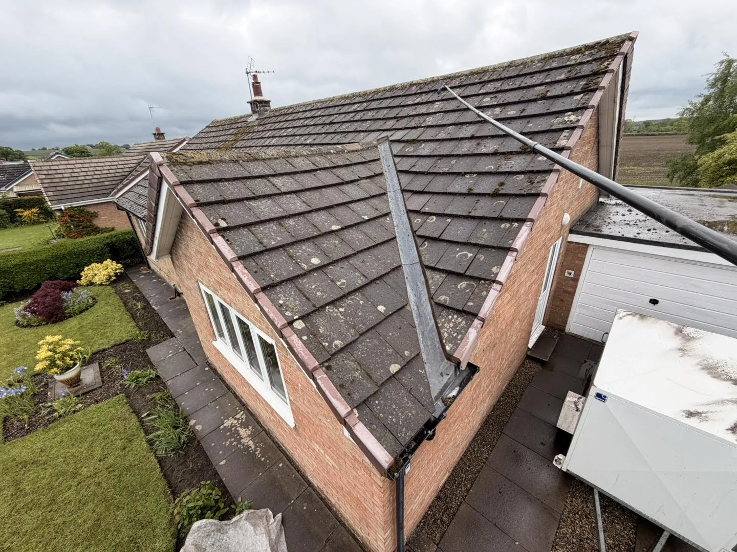 Roofs after cleaning by Hopkins Exterior Cleaning